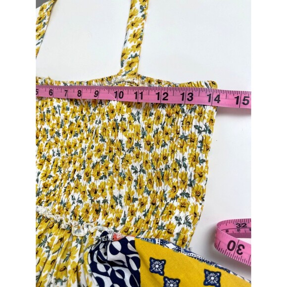 Easel Mixed Print Halter Maxi Dress Sz M Floral Patchwork Boho Hippie Festival - Picture 11 of 15